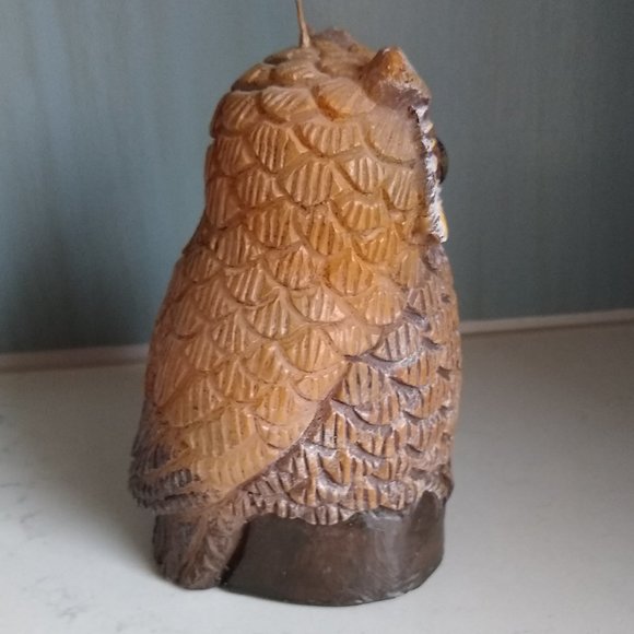 Owl Carved Candle - Picture 6 of 6